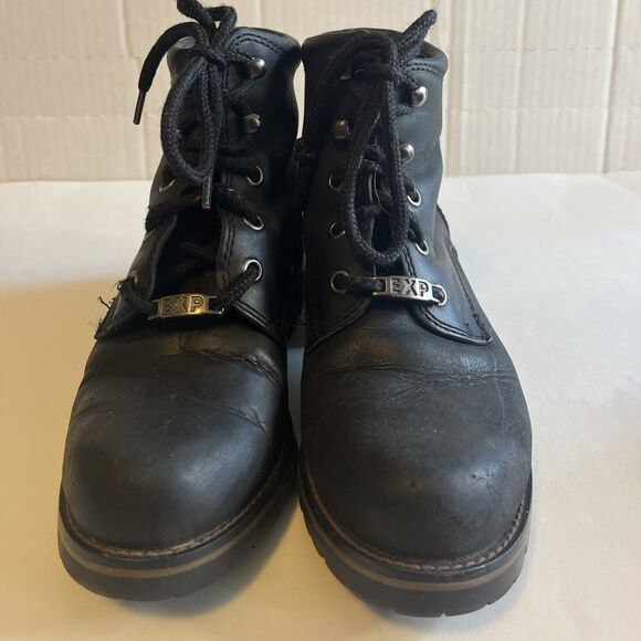 Compagnie Internationale Express Boots Women’s 7M Black Alpine Leather 90’s Rare - Picture 3 of 14